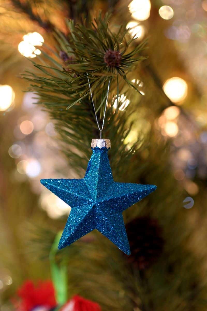 Blue Star Ornaments Christmas Tree Decor
