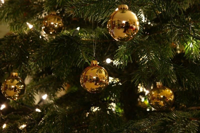 Gold Glass Buble Ornaments Christmas Tree Decor