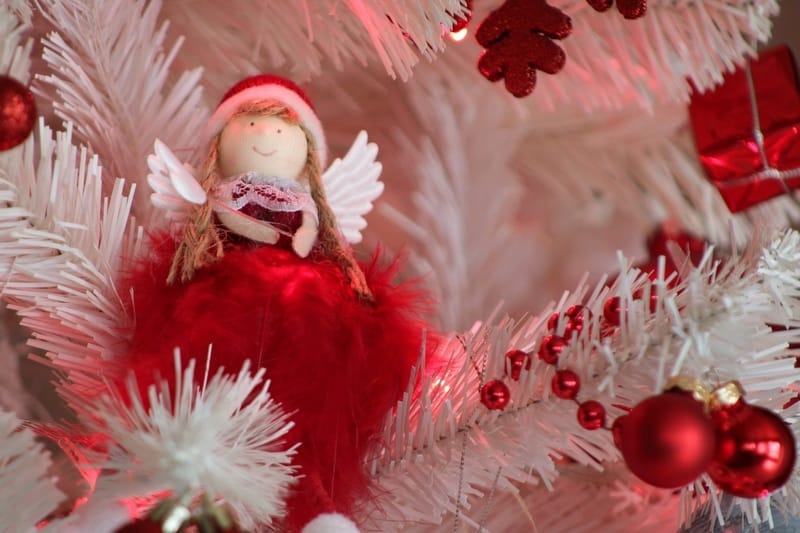 White Red Angel Christmas Tree Decoration