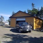 Modern carport attached to house