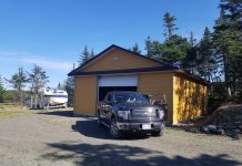 Modern carport attached to house