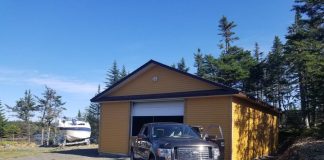 Modern carport attached to house