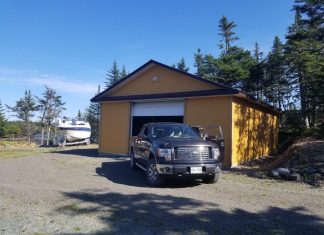 Modern carport attached to house