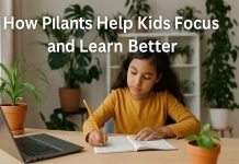 How Plants Help Kids Focus and Learn Better Girl studying at desk with indoor plants nearby for better focus.