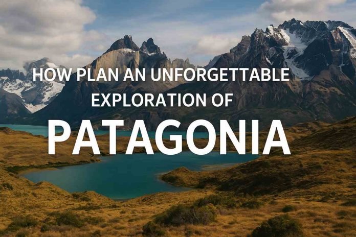 How to Plan an Unforgettable Exploration of Patagonia Panoramic view of Patagonia with lake, mountains, and sky.