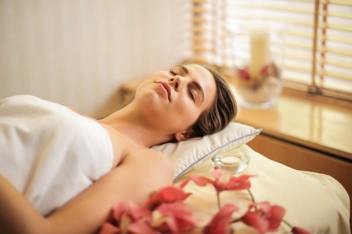 How Do Fashion Models Relax After A Hectic Show This Summer? A lady is relaxing