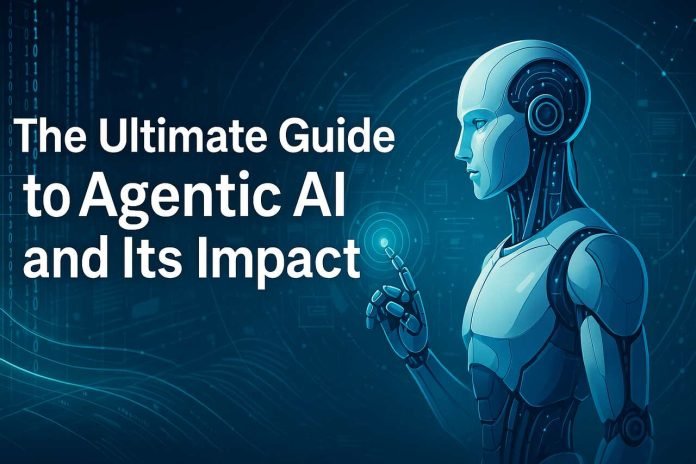 Futuristic AI agent analyzing data in a high-tech environment.