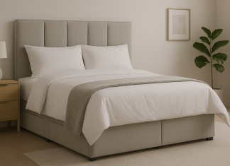 The Divan Difference: Why These Beds Are Back in Style Stylish divan bed in a modern bedroom with neutral decor.