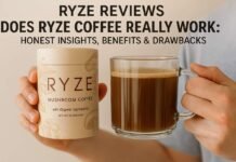 Ryze Reviews & Does Ryze Coffee Really Work: Honest Insights, Benefits & Drawbacks Person holding Ryze coffee and mug of brewed drink.