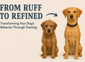 Before and after dog training transformation